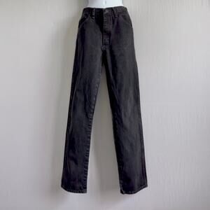 RUSTLER Tall Vintage Faded Black Denim Straight Relaxed Fit Jeans  Size 33x34